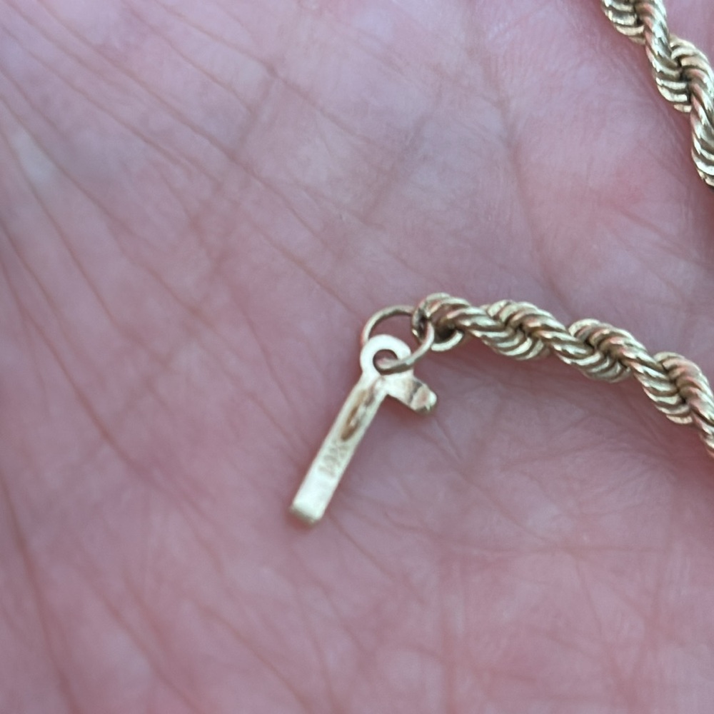 14K Genuine Gold 30” Vintage Italian Gold Rope Necklace - Picture 3 of 17